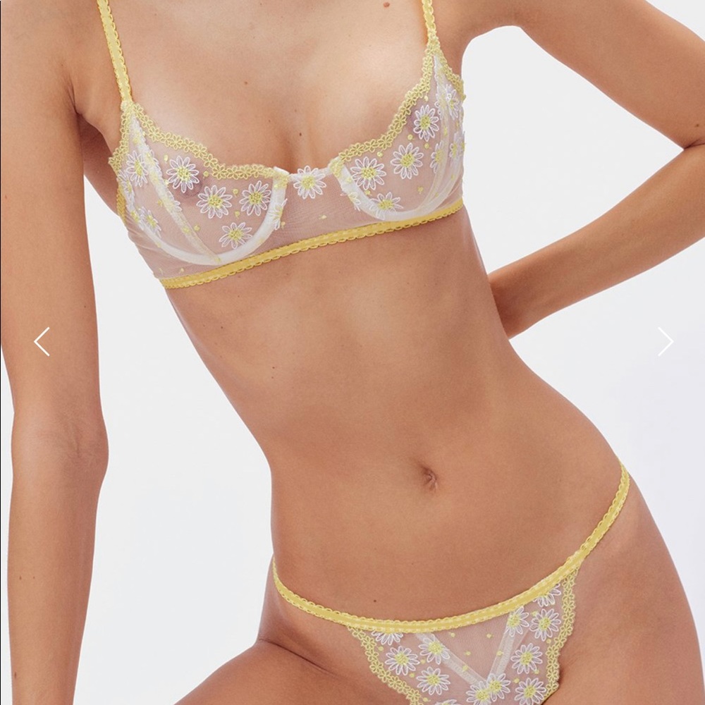 NWT For Love and Lemons Lemon Drop Underwire Bra